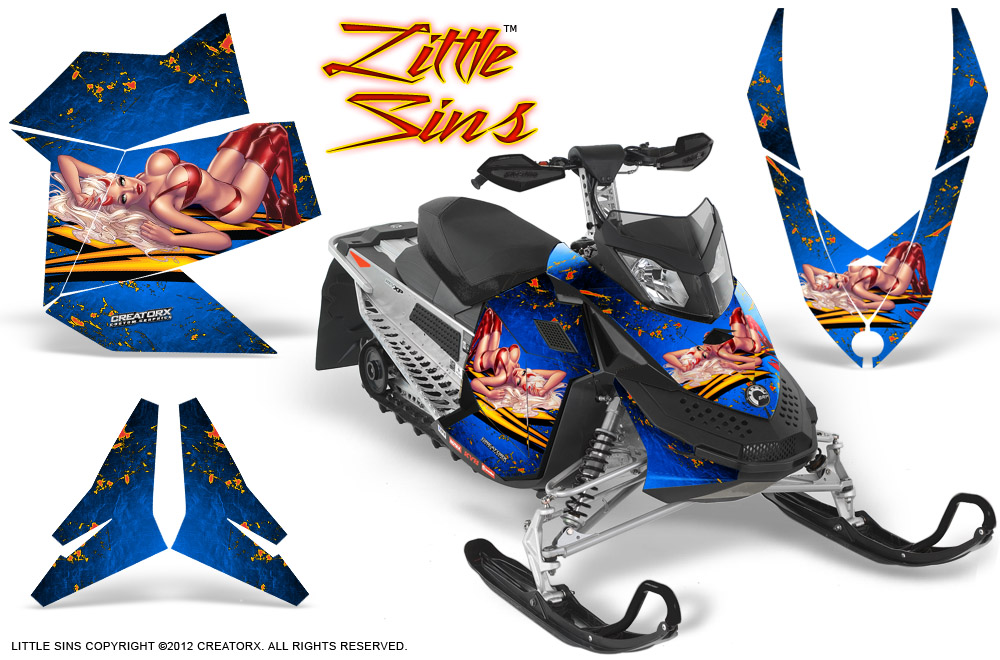 Skidoo REV XP Graphics Kit Little Sins Blue